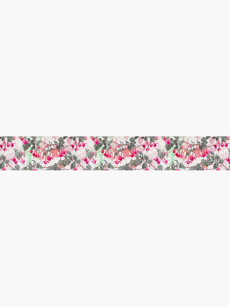 Rainbow Fuchsia Floral Pattern - with grey by micklyn