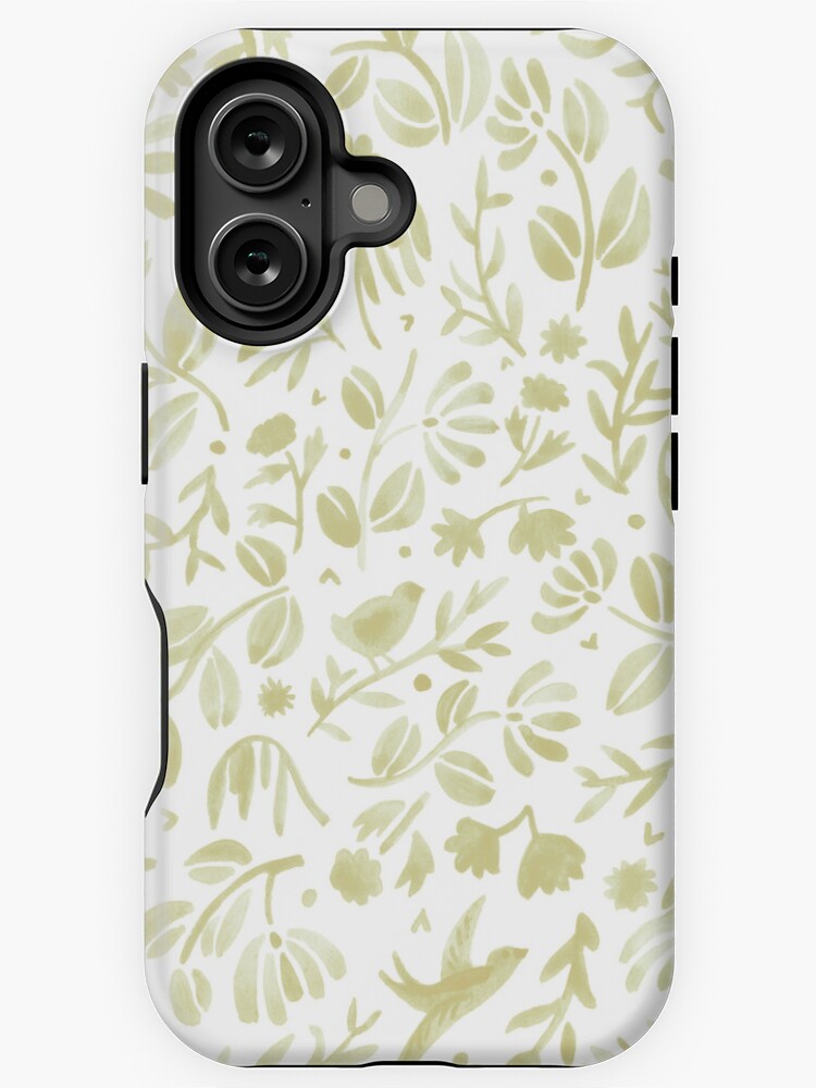 Imagen 1 de 4, Funda de iPhone con la obra Pajaritos y flores amarillas, diseñada y vendida por Aquilicun.