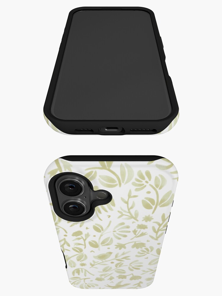 Imagen 3 de 4, Funda de iPhone con la obra Pajaritos y flores amarillas, diseñada y vendida por Aquilicun.