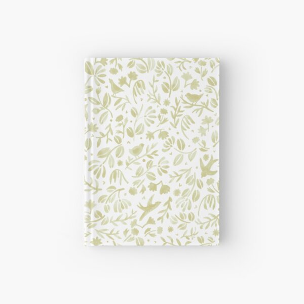 Pajaritos y flores amarillas Cuaderno de tapa dura