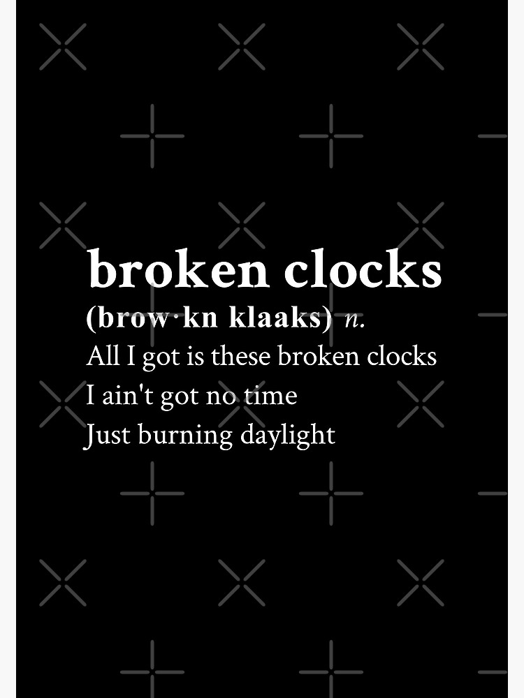 "Broken Clocks by SZA" Poster for Sale by StickTheSong Redbubble