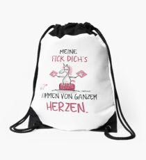 Unicorn Unicorn My fuck you come with all your heart. Drawstring Bag