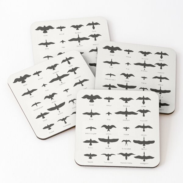 Item preview, Native birds in flight / bird silhouettes (German) designed and sold by Iris Luckhaus.