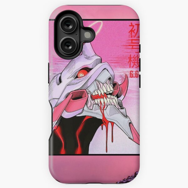 Vaporwave Neon Genesis Evangelion iPhone Tough Case