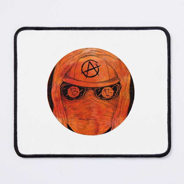 Item preview, Masked bitcoin anarchist designed and sold by VJG ILLUSTRATION.