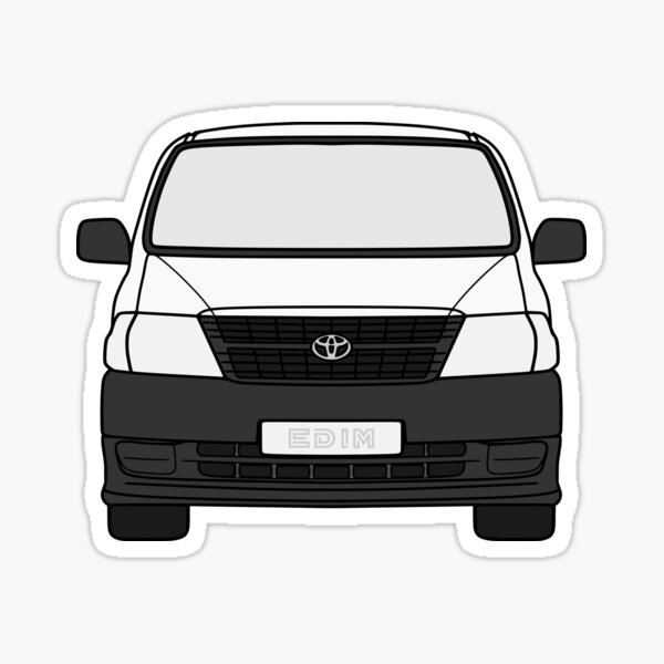 "Toyota Hiace Granvia white color" Sticker for Sale by EdimDesign