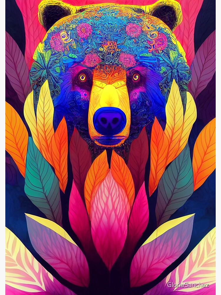 Neon Koala Canvas Artwork by Gloria Sánchez