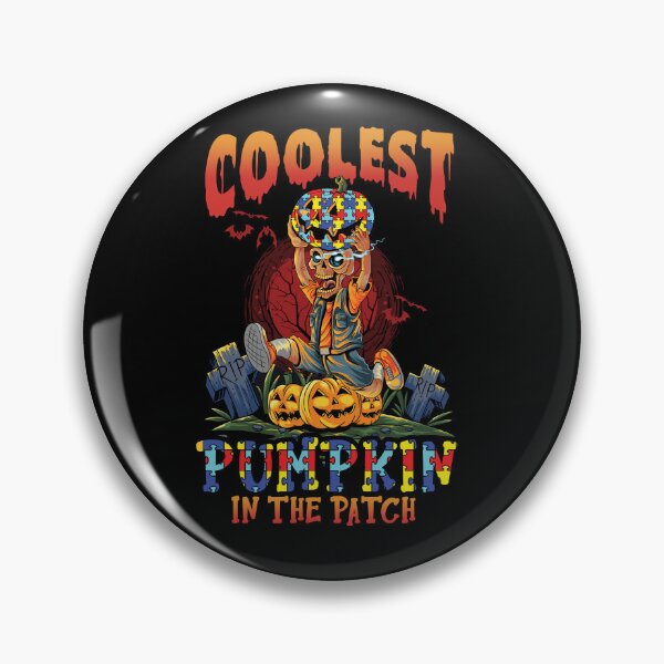 Artikelvorschau, Coolster Kürbis im Patch Autism Awareness Halloween entworfen und verkauft von kibbeegaddisi.