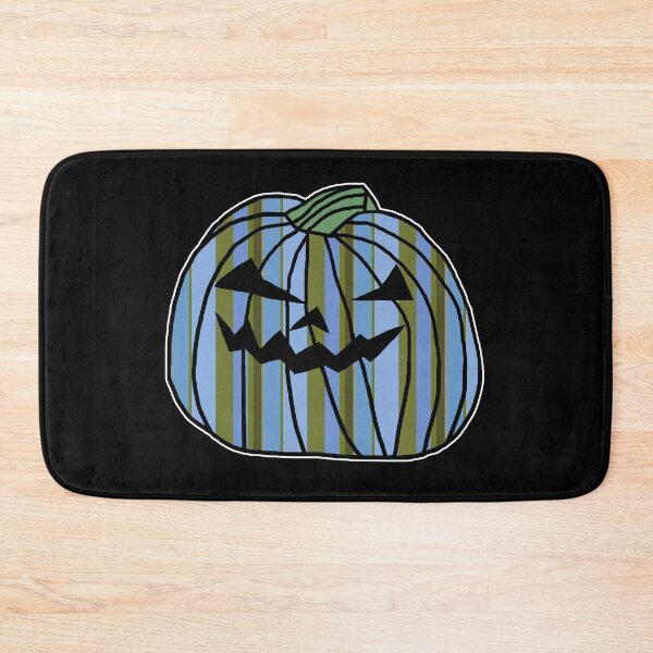 Item preview, Blue Green Stripes Halloween Horror Pumpkin  designed and sold by ellenhenry.