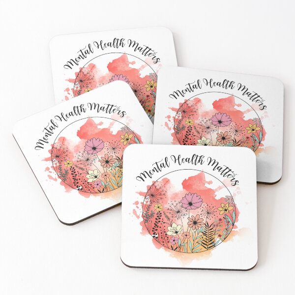 Item preview, VINTAGE WATECOLOR FLORAL QUOTE " MENTAL HEALTH MATTERS" MENTAL HEALTH AWARENESS ESSENTIAL TSHIRT GIFT FOR GIRLFRIEND GIFT FOR MOTHER GIFT FOR SISTER   designed and sold by GhostAmine.