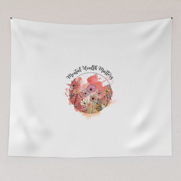 Item preview, VINTAGE WATECOLOR FLORAL QUOTE " MENTAL HEALTH MATTERS" MENTAL HEALTH AWARENESS ESSENTIAL TSHIRT GIFT FOR GIRLFRIEND GIFT FOR MOTHER GIFT FOR SISTER   designed and sold by GhostAmine.