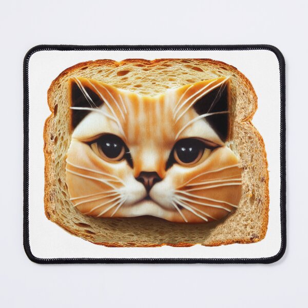 Item preview, Cat face on bread, cat art designed and sold by YZO-Design.