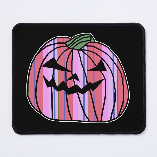 Item preview, Pink Stripes Halloween Horror Pumpkin designed and sold by ellenhenry.