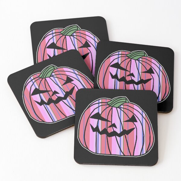Item preview, Pink Stripes Halloween Horror Pumpkin  designed and sold by ellenhenry.