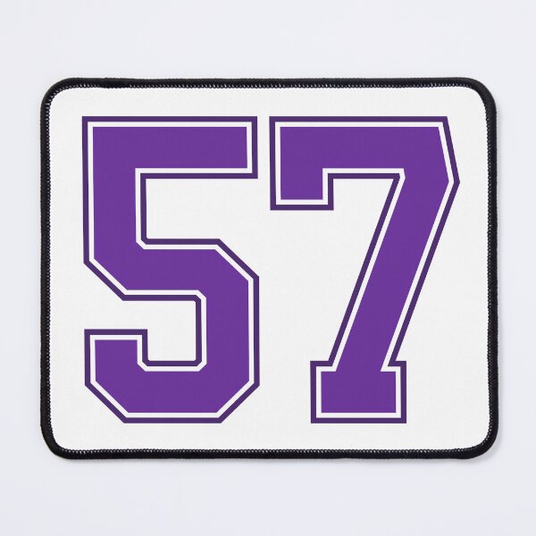 Item preview, Purple Number 57 lucky sports jersey fifty seven designed and sold by HeavyStyle.