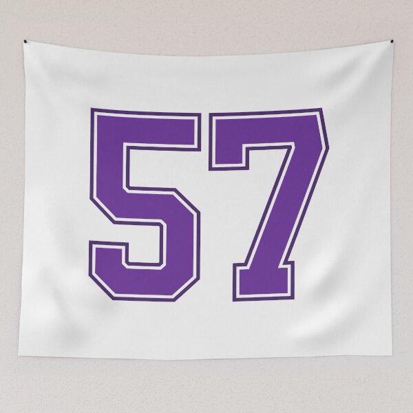Item preview, Purple Number 57 lucky sports jersey fifty seven designed and sold by HeavyStyle.