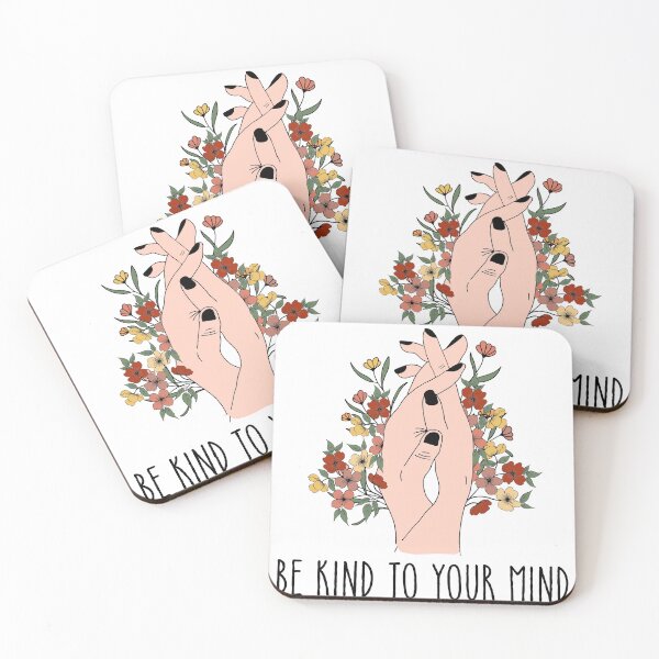 Item preview,  " BE KIND TO YOUR MIND  " SELF CARE QUOTE WITH BEAUTIFUL FLORAL DESIGN  MENTAL HEALTH AWARENESS ESSENTIAL TSHIRTGIFT FOR GIRLFRIEND GIFT FOR MOTHER GIFT FOR SISTER  designed and sold by GhostAmine.