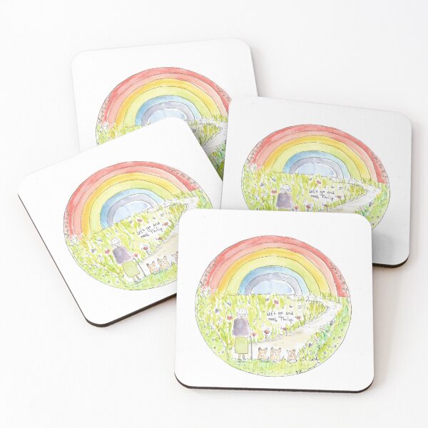 Item preview, Queen Elizabeth crossing the rainbow. Memorial art. designed and sold by DebTheZeb.