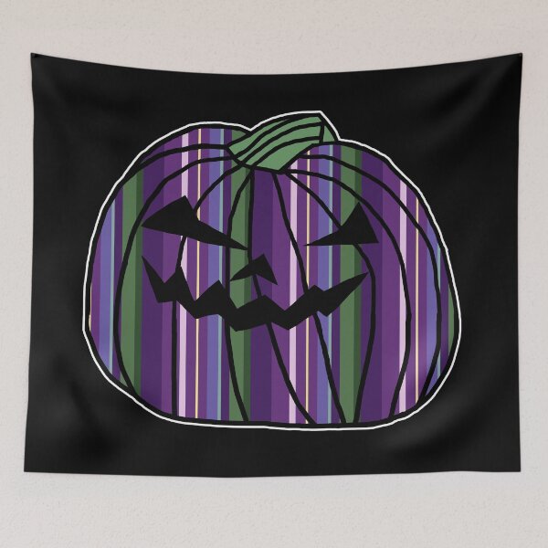 Item preview, Purple Stripes Halloween Horror Pumpkin  designed and sold by ellenhenry.