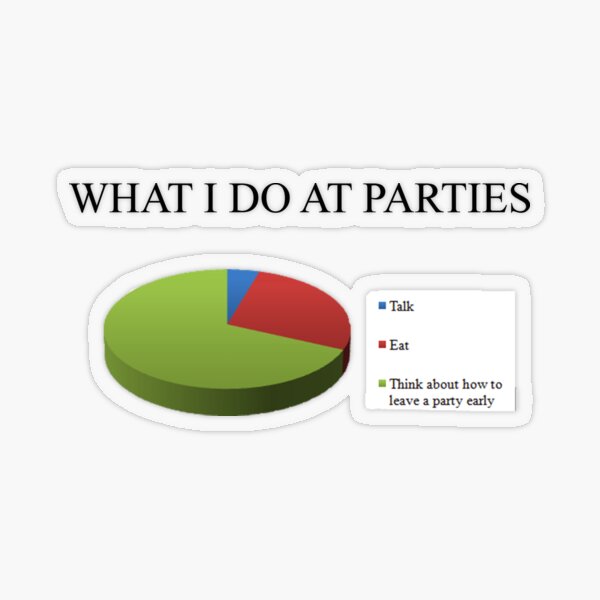 Item preview, What I Do At Parties Introvert Edition designed and sold by Misakichan.