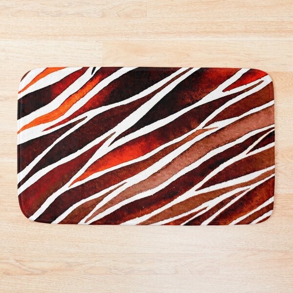 Item preview, Orange Stripes Zebra Print designed and sold by Cobalt Blue Watercolors.