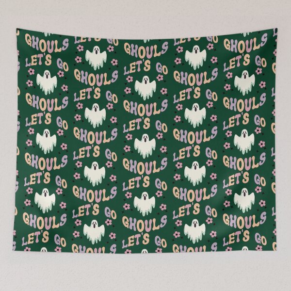 Item preview, groovy retro let_s go ghouls spooky season halloween     designed and sold by EmeraldSho.