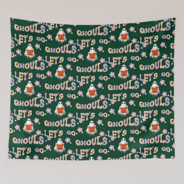 Item preview, groovy retro let_s go ghouls spooky season halloween    designed and sold by EmeraldSho.