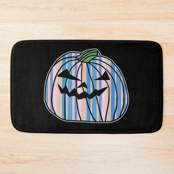 Item preview, Light Blue Stripes Halloween Horror Pumpkin  designed and sold by ellenhenry.