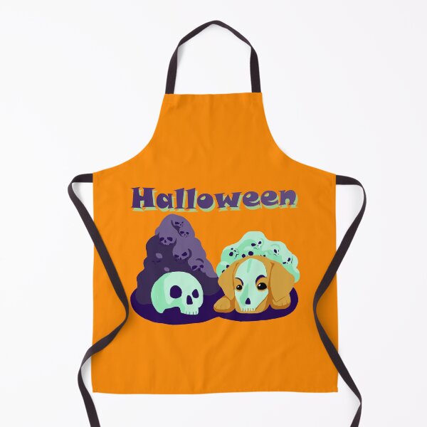 Item preview, Halloween purple green skulls with Labrador designed and sold by MindToPaper.