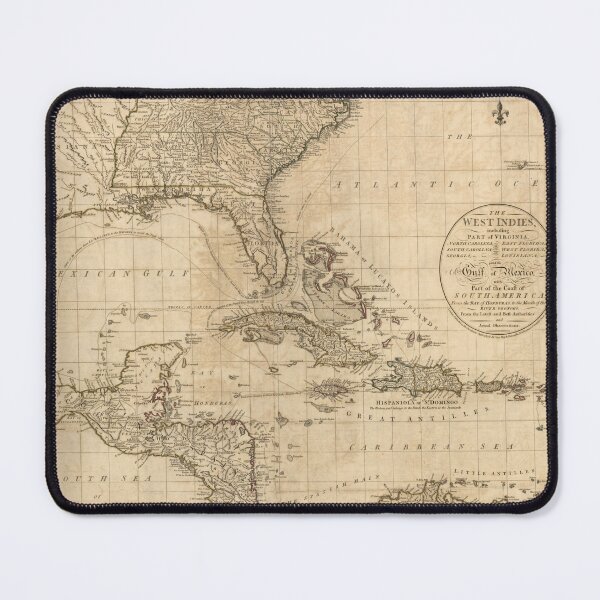 Item preview, Vintage Map of the Carribbean and Gulf of Mexico designed and sold by IlluminatedPage.