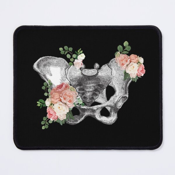Item preview, Rose and anatomy female pelvis, floral, feminism, anatomy, anatomical art, female bones of the pelvis designed and sold by Collagedream.