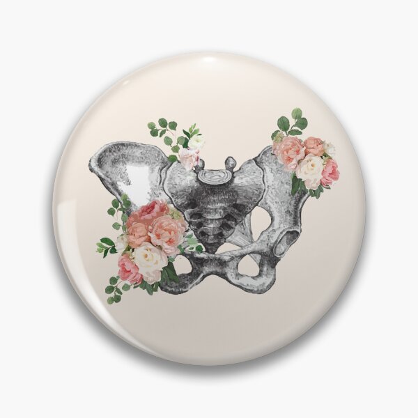 Item preview, Rose and anatomy female pelvis, floral, feminism, anatomy, anatomical art, female bones of the pelvis designed and sold by Collagedream.