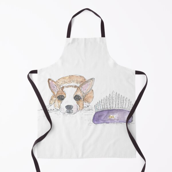 Item preview, Queen Elizabeth's corgi with tiara tribute illustration. designed and sold by DebTheZeb.