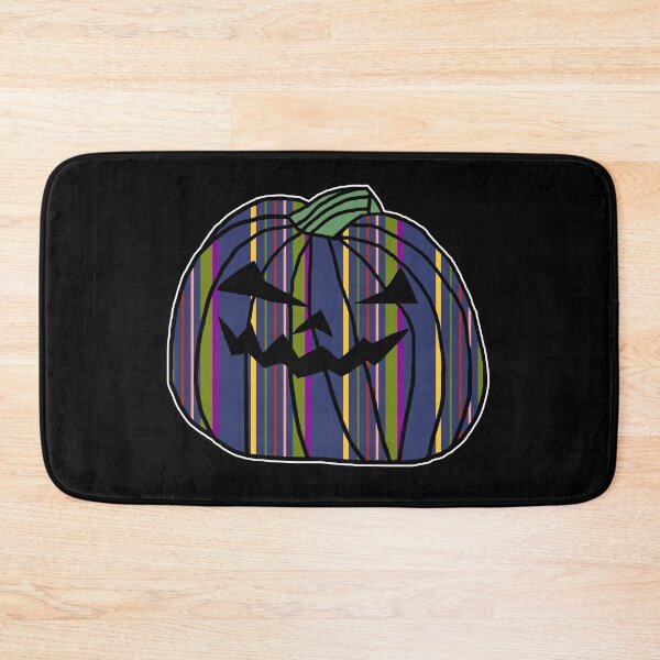 Item preview, Dark Blue Stripes Halloween Horror Pumpkin  designed and sold by ellenhenry.