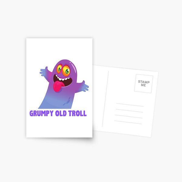 Angry Troll Face Social Media Postcard for Sale by Steelpaulo