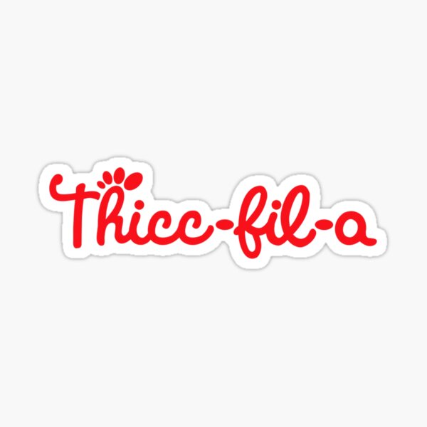 Thicc-fil-a Strong Fit Thick Team Funny Workout Gym Stuff Sticker