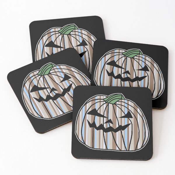 Item preview, Light Stone Stripes Halloween Horror Pumpkin  designed and sold by ellenhenry.