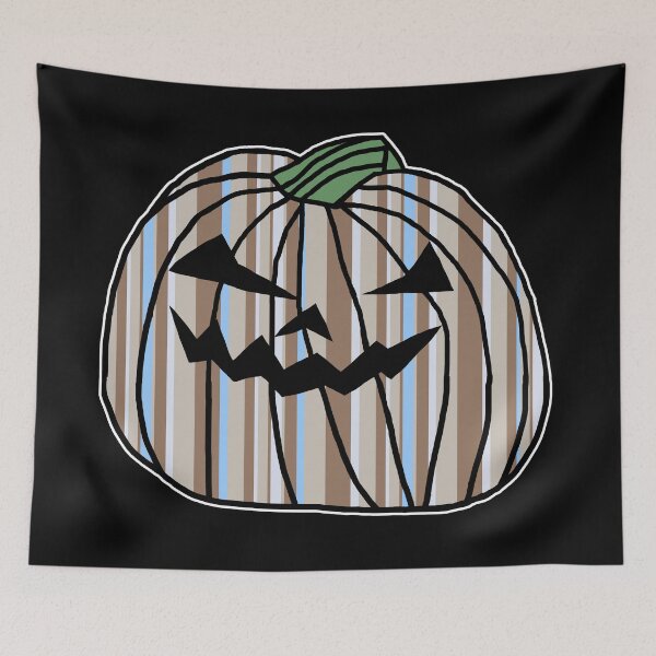 Item preview, Light Stone Stripes Halloween Horror Pumpkin  designed and sold by ellenhenry.