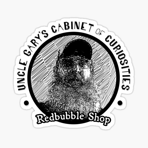 Uncle Gary's Cabinet of Curiosities Drawing Sticker