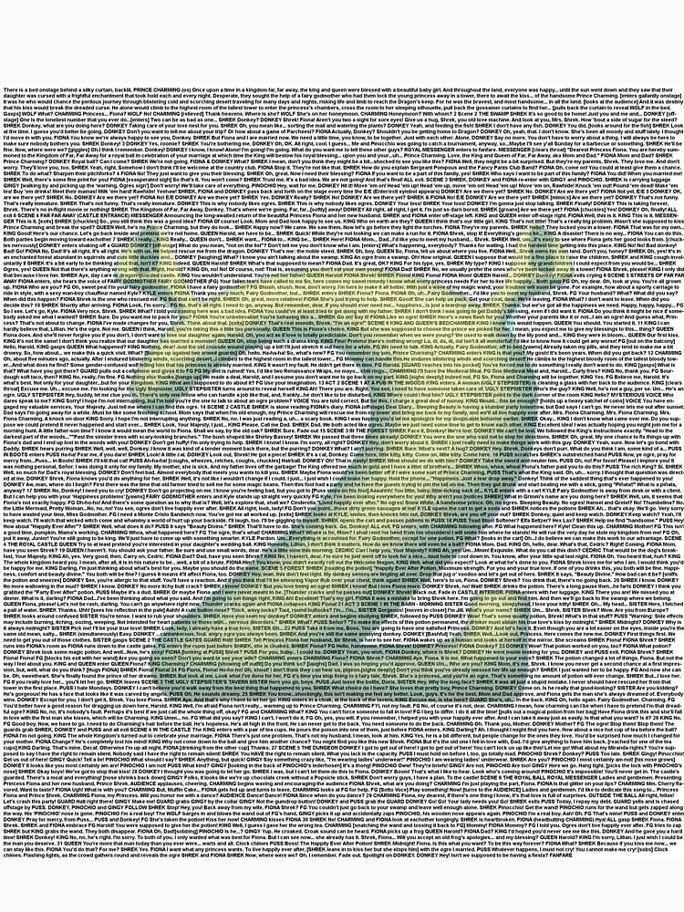 "Shrek 2 Script in its Entirety" T-shirt by LiquidSapphir3 ...