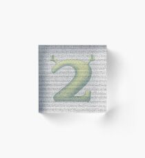 Shrek 2 Script in its Entirety Acrylic Block