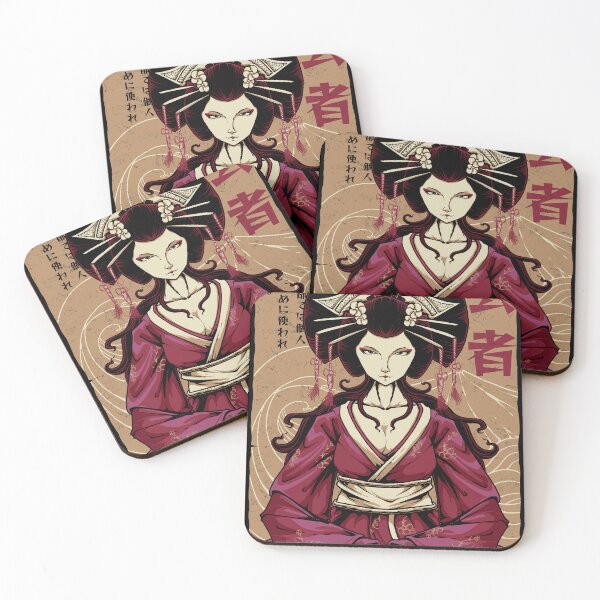 Item preview, geisha on traditional shades poster designed and sold by azzadotartwork.