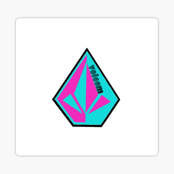 Volcom LOGO rosa / verde azulado Pegatina