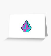 Volcom LOGO pink/teal Greeting Card