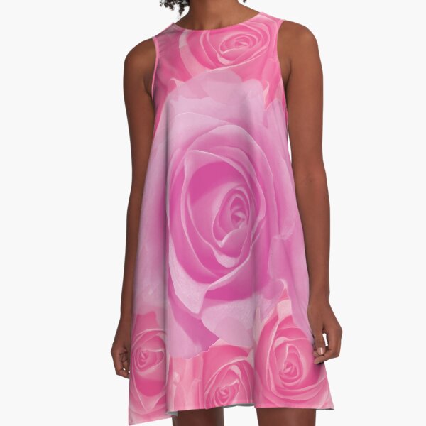 Rose is a rose Robe trapèze