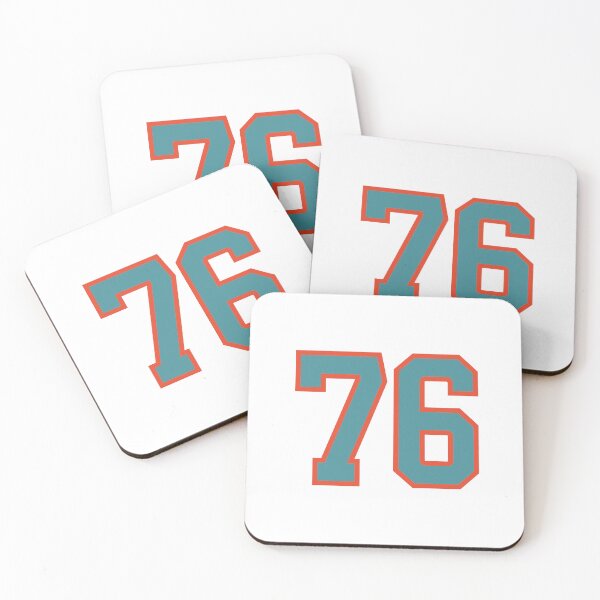 Item preview, 76 number, aqua orange lucky sports seventy six designed and sold by ArtIsParty.