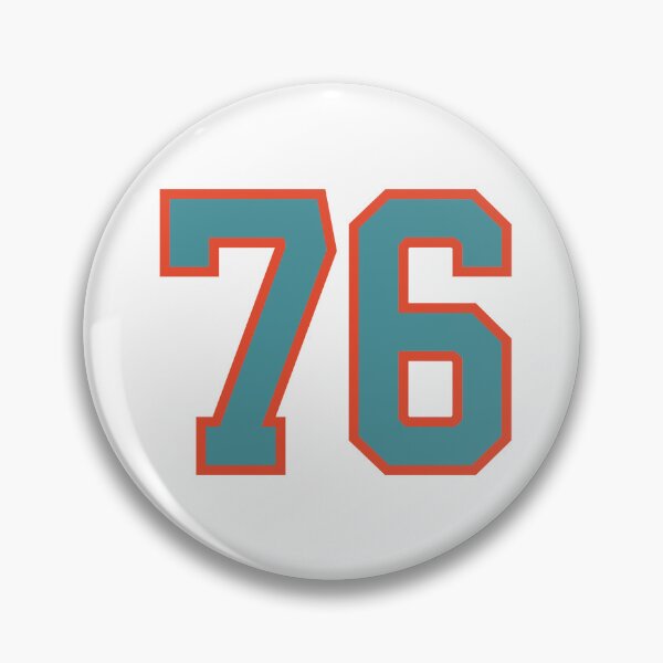 Item preview, 76 number, aqua orange lucky sports seventy six designed and sold by ArtIsParty.