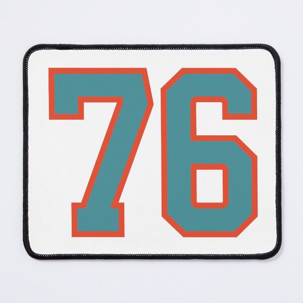 Item preview, 76 number, aqua orange lucky sports seventy six designed and sold by ArtIsParty.