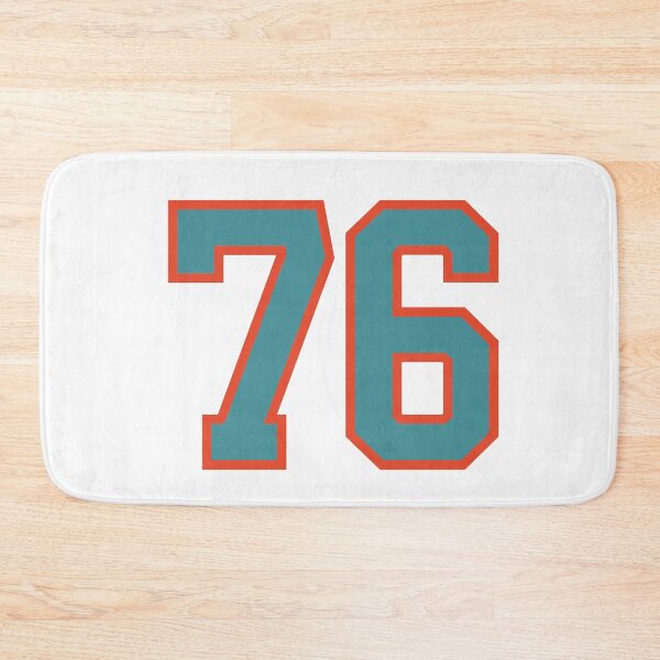 Item preview, 76 number, aqua orange lucky sports seventy six designed and sold by ArtIsParty.