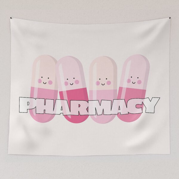 Item preview, Pharmacy 4 pink cute happy capsule pills designed and sold by Eenig.